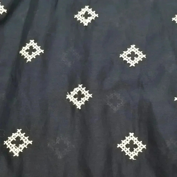 {Hilary Radley} NWT: For Katherine Barclay Striped Embroidered Blouse - Picture 7 of 12